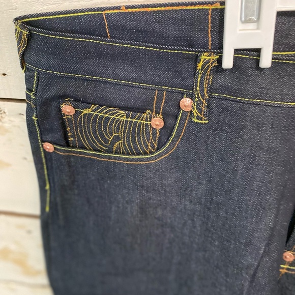 Embroidered Denim Jeans Jorts with Colorful Designs - Picture 9 of 9